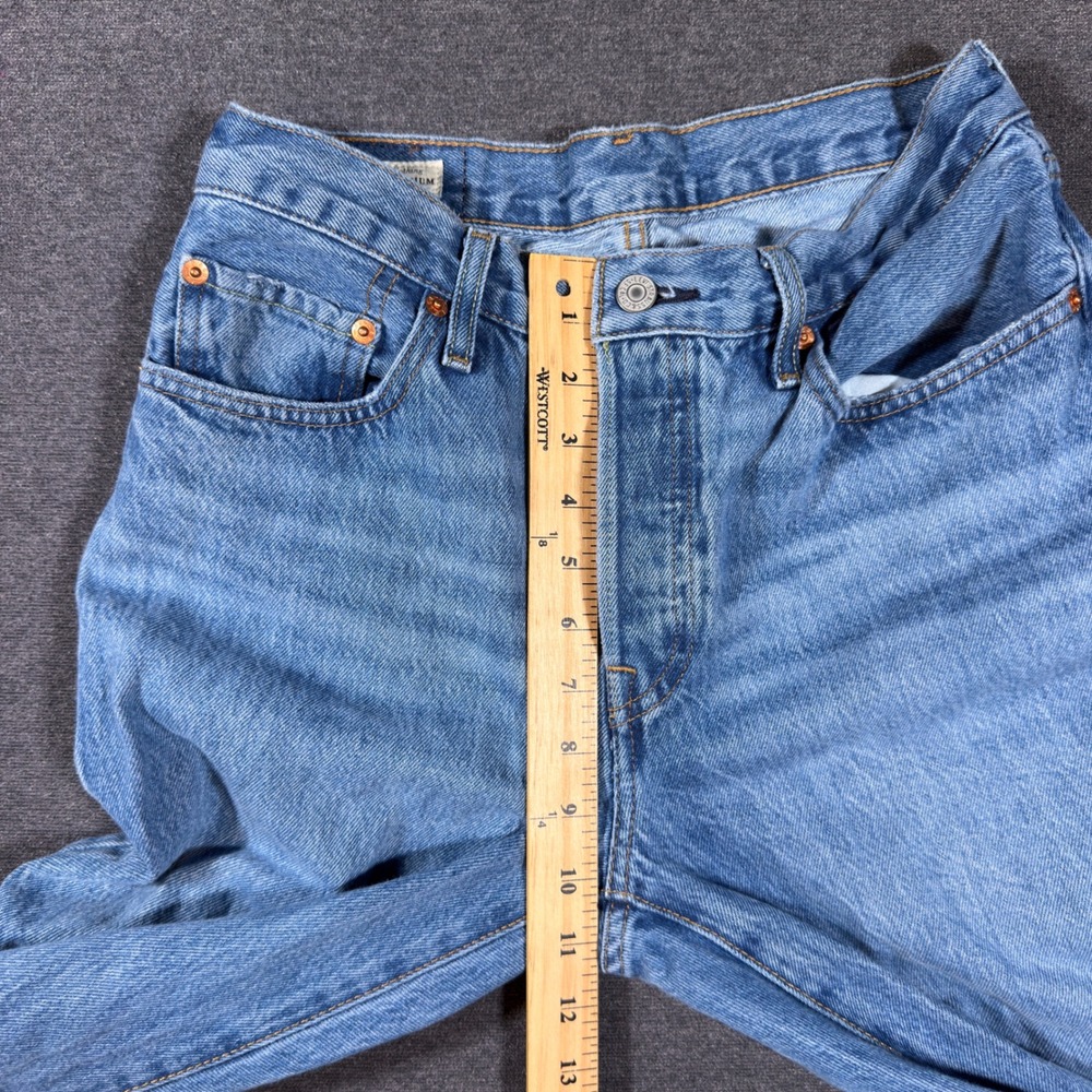 Levi's 501 90s Jeans Women 26x30 Blue Premium Button Fly Straight Leg Denim Mom - Picture 9 of 11